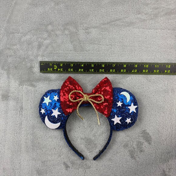 Disney Sorcerer Mickey Mouse Custom Made Sequin Ears Headband Adult Size - Picture 6 of 6